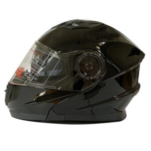 CASCO CONVERTIBLE JH901 NEGRO BRILLANTE VISOR TRANSPARENTE TALLA M
