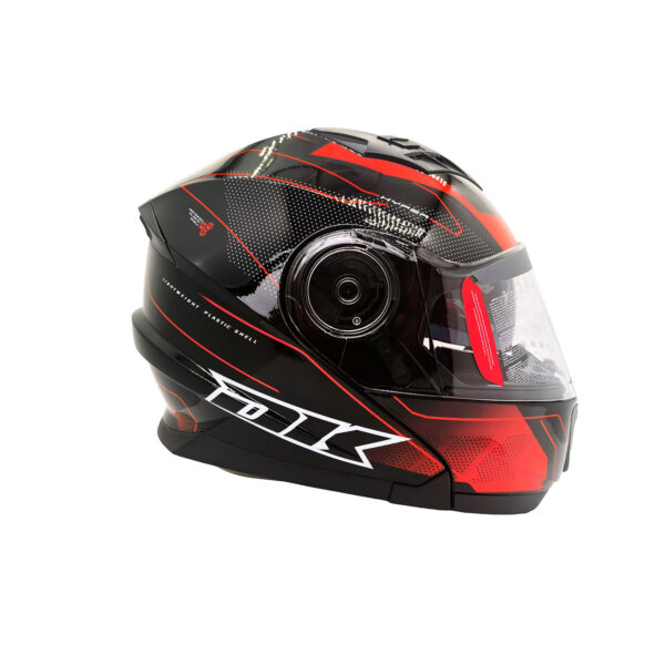 CASCO CONVERTIBLE JH901 NEGRO/ROJO BRILLANTE TALLA M