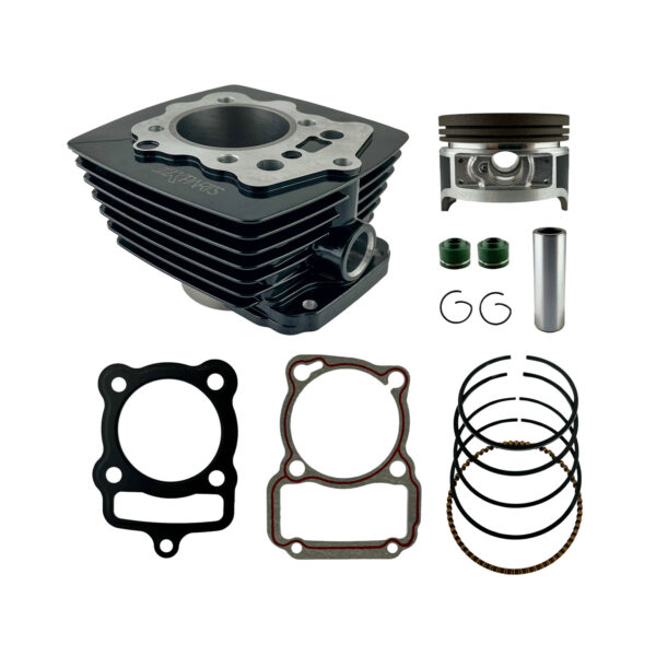 CILINDRO COMPLETO 196cc /INC. KIT CG XY200GY 6i P:15 NEGRO (PISTON PLANO)